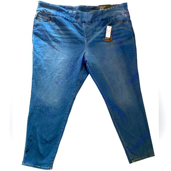 Avenue Jeans Womens Size 30 NEW Stretchy Skinny Straight Pull On Casual Denim - Picture 1 of 8